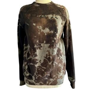 Mens Sweatshirt Size Large Tie Dye Retro Camo Vibes Hippie Gym Camping Hiking